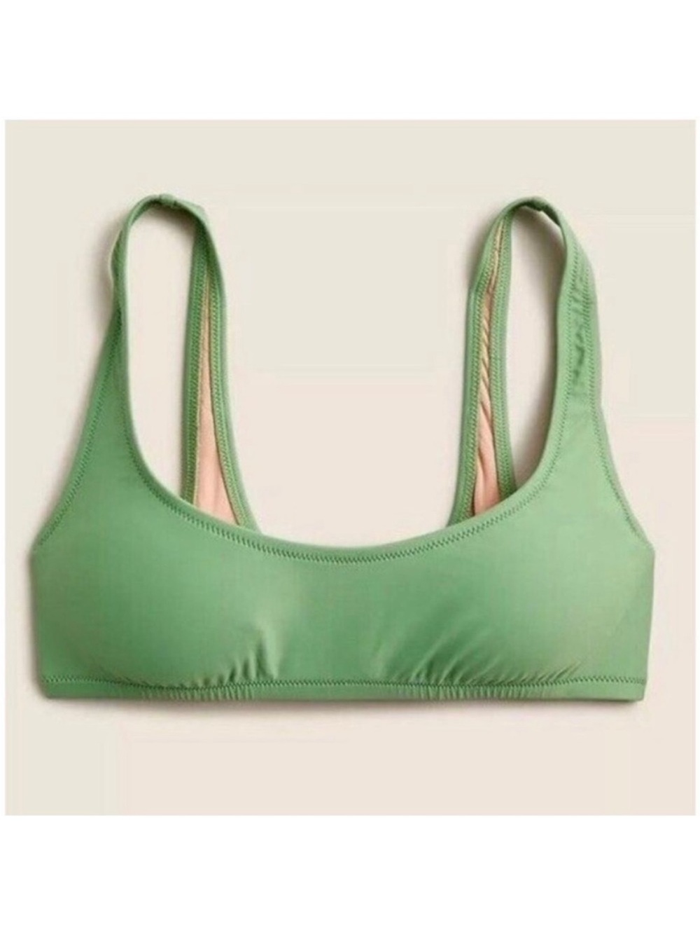 J Crew Swim S Bikini Top Green BX611